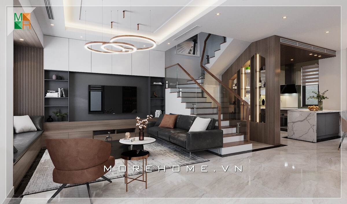 Chiêm ngưỡng mẫu thiết kế phòng khách biệt thự đẹp với nội thất cao cấp được bố trí hợp lí cuốn hút mọi ánh nhìn thiết kế biệt thự