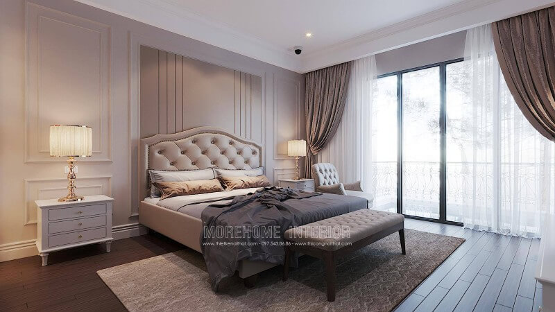 Sắp xếp nội thất phòng ngủ biệt thự khoa học và tinh tế thiết kế biệt thự
